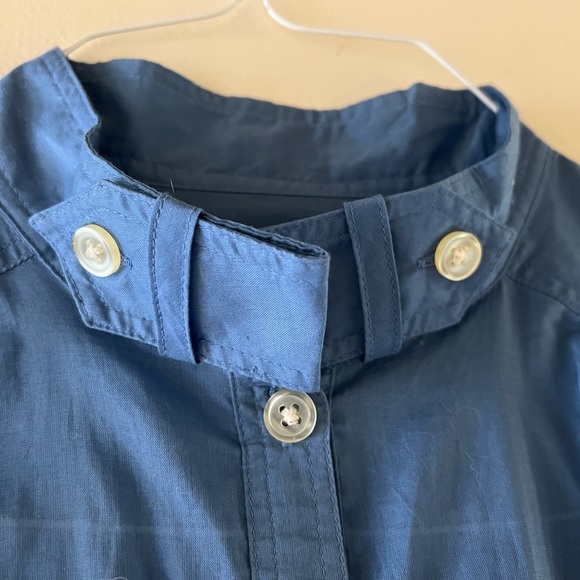 Banana Republic sheer blue tab collar blouse - Picture 5 of 10